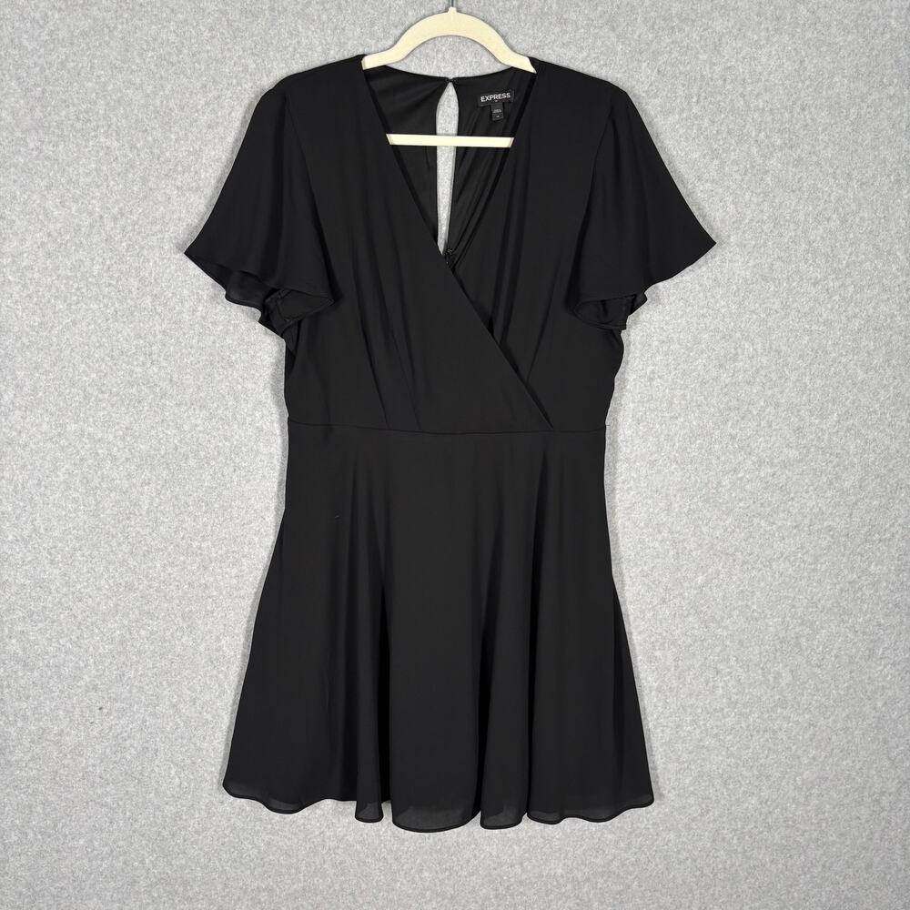 Express Dress 12 Wrap Flowy Flutter Stretch Career Church‎ Witch Quiet Basic